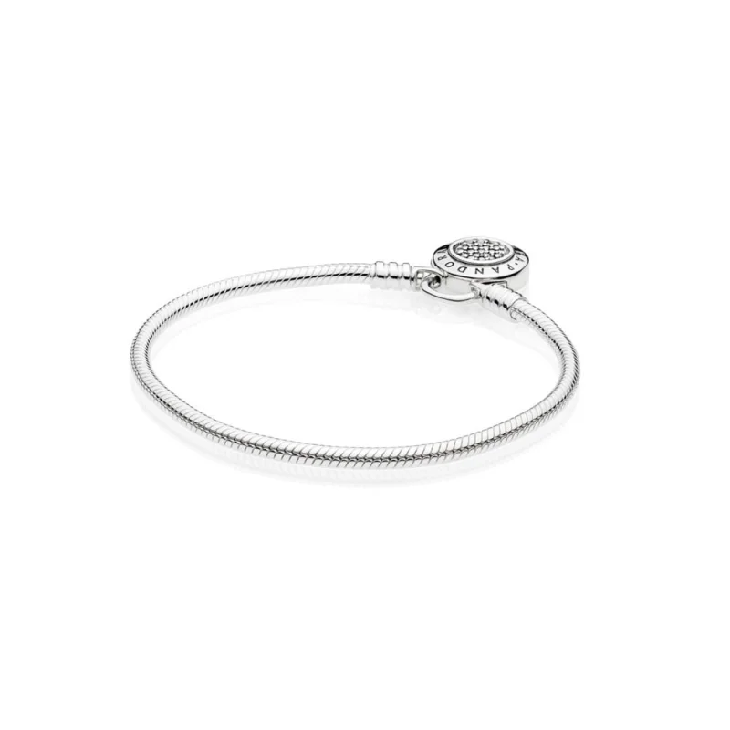 (obrázek pro) Moments hladký stříbrný náramek, Zámek s podpisem PANDORA - 597092CZ PANDORA - Zobrazit 3