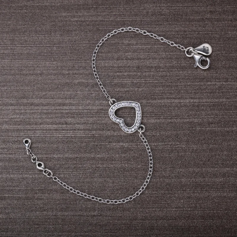 (obrázek pro) Náramek - symbol lásky , sterlingové stříbro, kubická zirkonie, 16cm - 590508CZ - Zobrazit 2