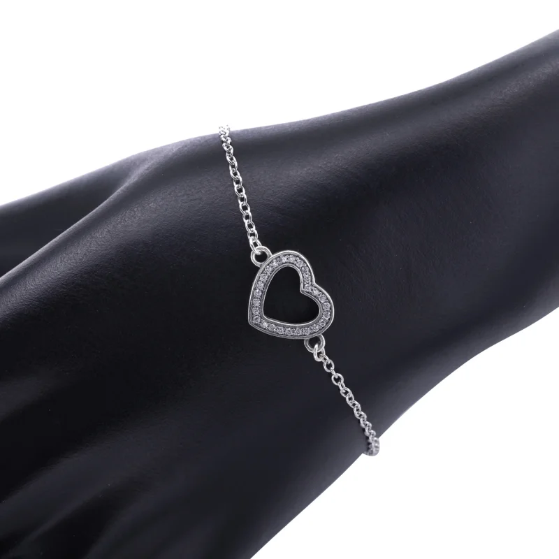 (obrázek pro) Náramek - symbol lásky , sterlingové stříbro, kubická zirkonie, 16cm - 590508CZ - Zobrazit 3