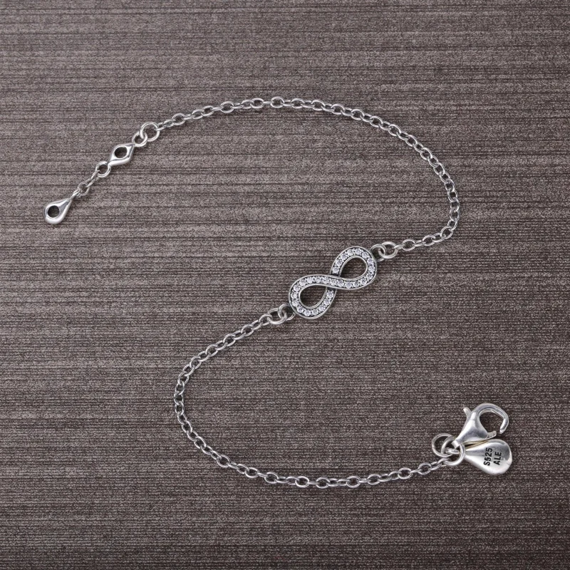 (obrázek pro) Náramek - symbol nekonečna, sterlingové stříbro, kubická zirkonie, 16cm - 590509 - Zobrazit 2