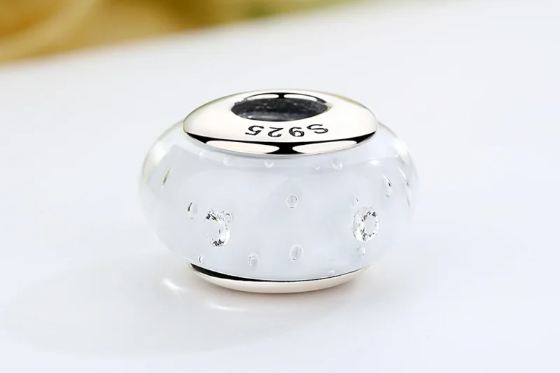 (obrázek pro) Pandora styl Bílý Muránské Sklo Charm - SCZ002 - Zobrazit 7