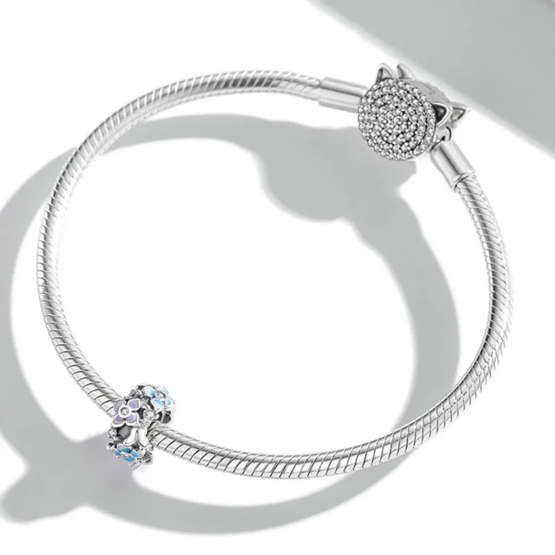 (obrázek pro) Pandora styl Butterfly Love Flower Charm - SCC2063 - Zobrazit 3