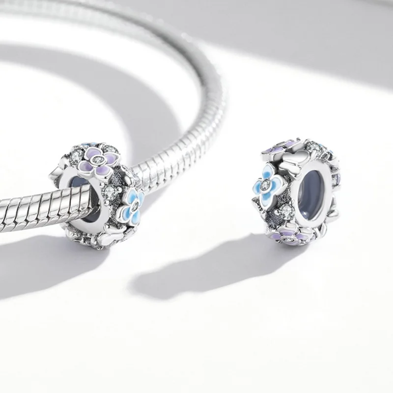 (obrázek pro) Pandora styl Butterfly Love Flower Charm - SCC2063 - Zobrazit 4