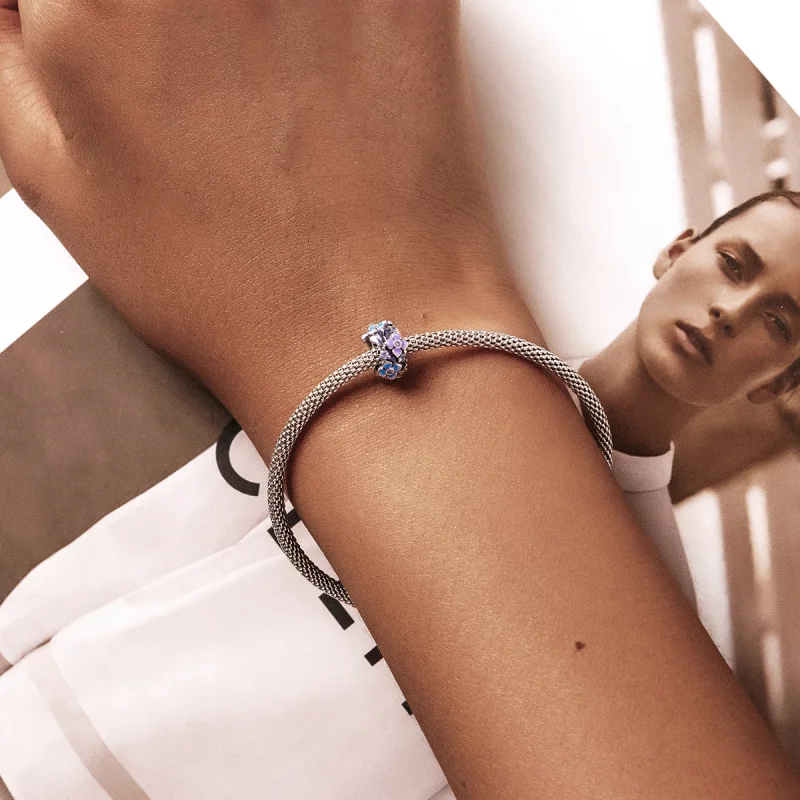 (obrázek pro) Pandora styl Butterfly Love Flower Charm - SCC2063 - Zobrazit 5