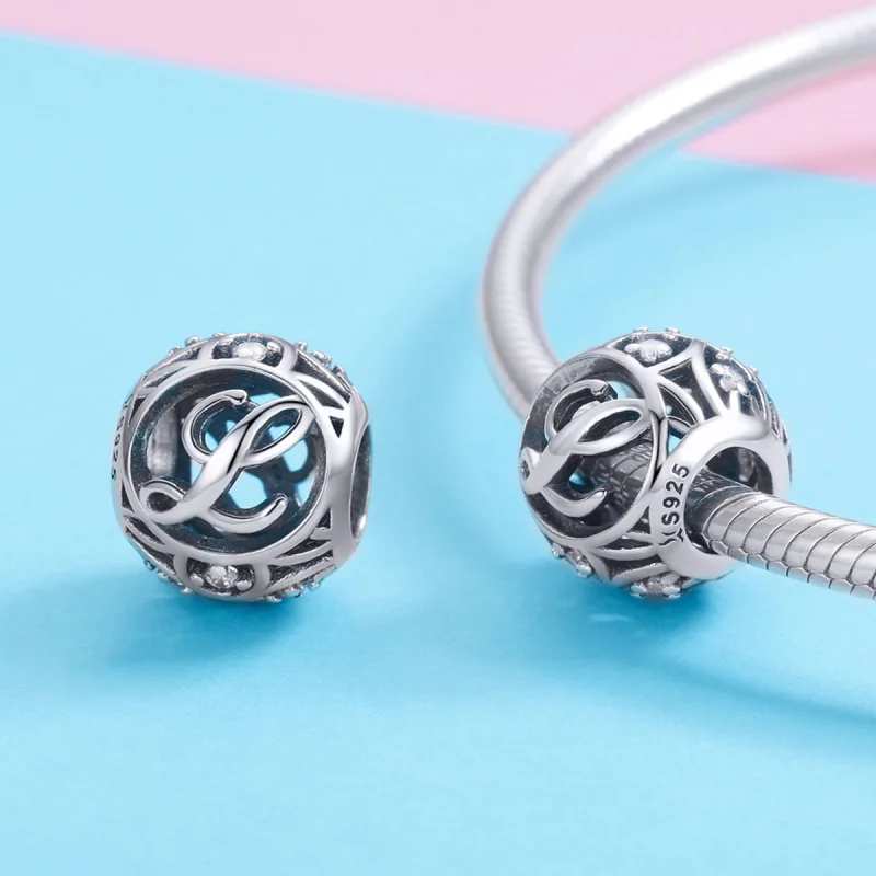(obrázek pro) Pandora styl doplněk s písmenem L - SCC738-L - Zobrazit 3
