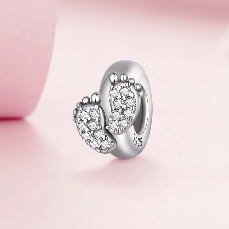 (obrázek pro) Pandora styl dětské nohy Spacer Charm - BSC688 - Zobrazit 2