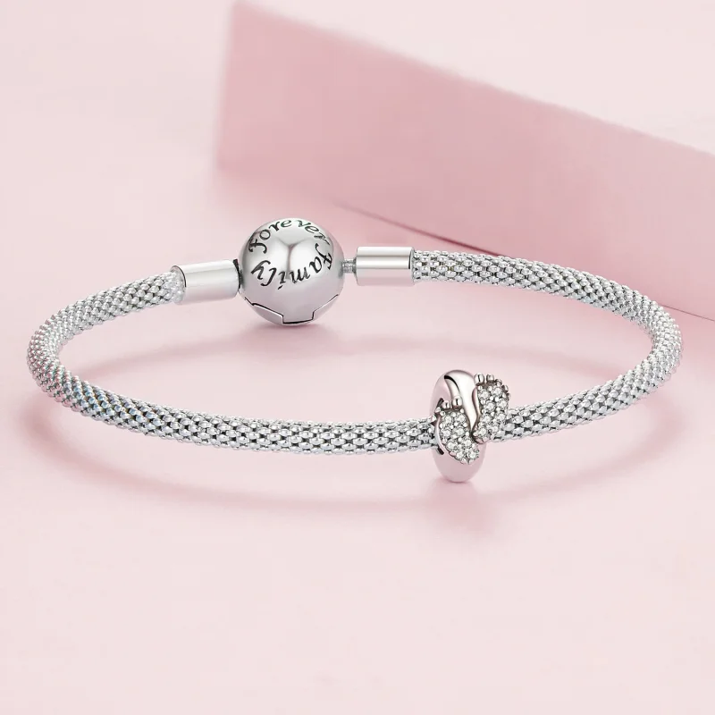 (obrázek pro) Pandora styl dětské nohy Spacer Charm - BSC688 - Zobrazit 5