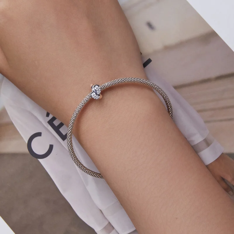 (obrázek pro) Pandora styl dětské nohy Spacer Charm - BSC688 - Zobrazit 6