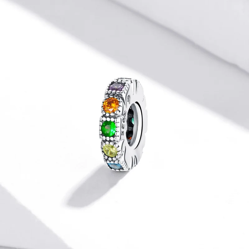 (obrázek pro) Pandora styl Duhový kámen Spacer Charm - BSC473 - Zobrazit 2