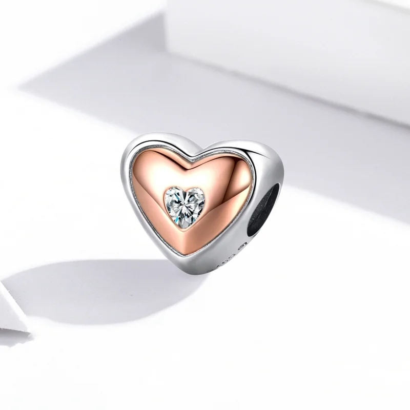 (obrázek pro) Pandora styl Dvojbarvý Love Charm - BSC566 - Zobrazit 2