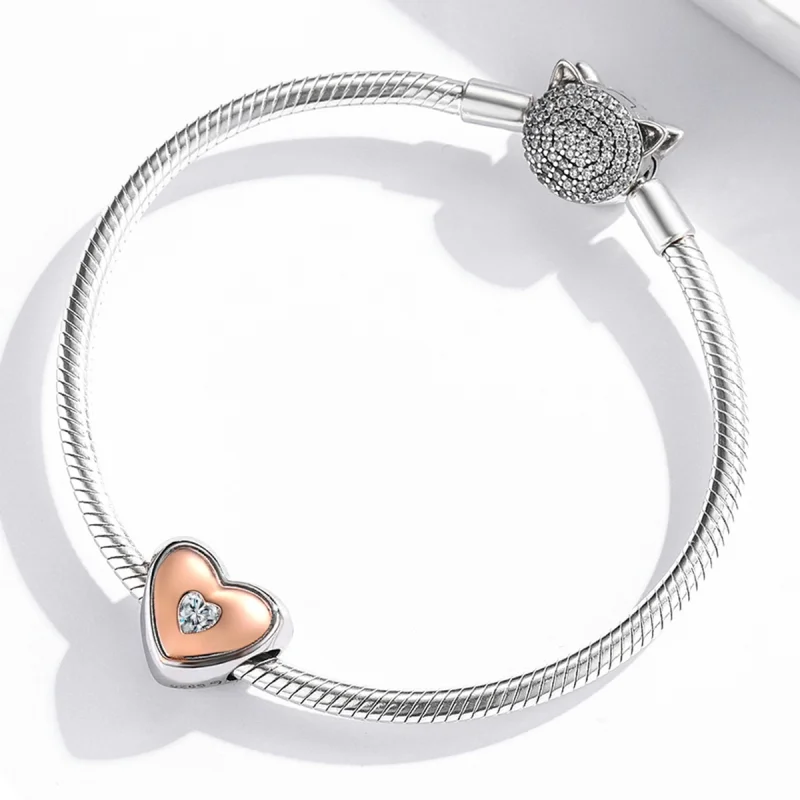 (obrázek pro) Pandora styl Dvojbarvý Love Charm - BSC566 - Zobrazit 3
