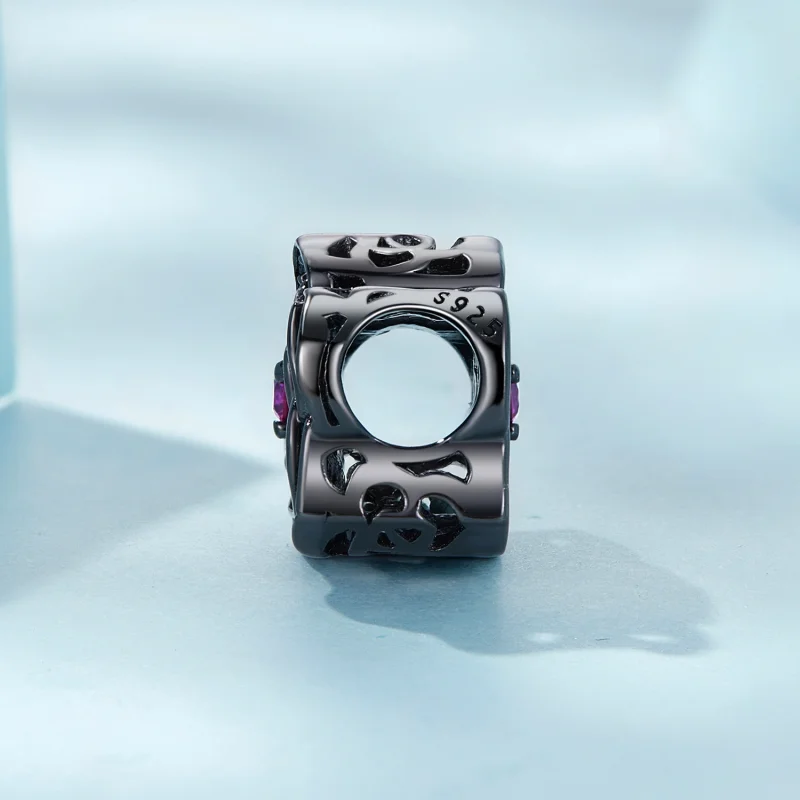 (obrázek pro) Pandora styl Černá Růže Charm - SCC2380 - Zobrazit 3