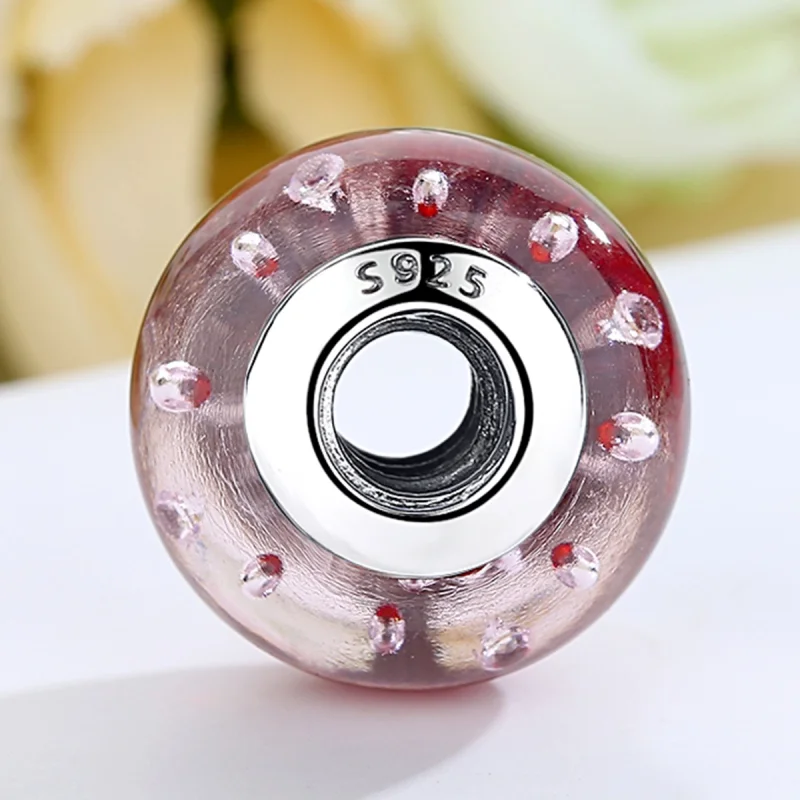 (obrázek pro) Pandora styl Červené Muránské Sklo Charm - SCZ027 - Zobrazit 3