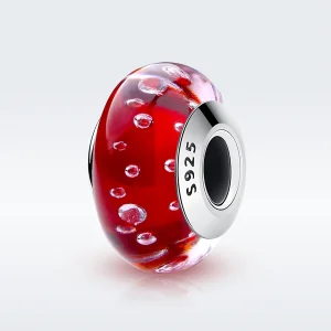 (obrázek pro) Pandora styl Červené Muránské Sklo Charm - SCZ027