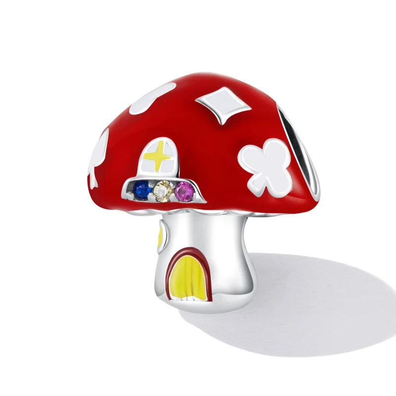 (obrázek pro) Pandora styl Exquisite Mushroom House Charm - SCC2246 - Zobrazit 2