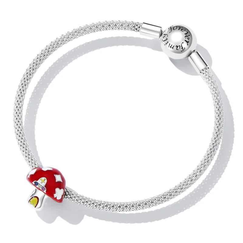 (obrázek pro) Pandora styl Exquisite Mushroom House Charm - SCC2246 - Zobrazit 5