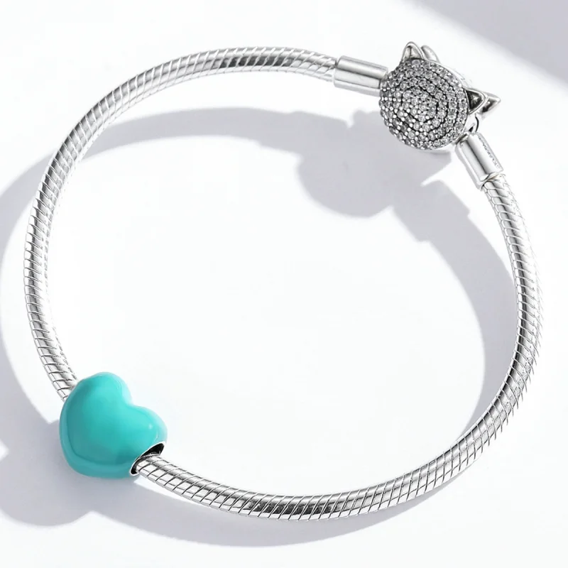 (obrázek pro) Pandora styl Jednoduchý Love Charm - SCC1986-BU - Zobrazit 4