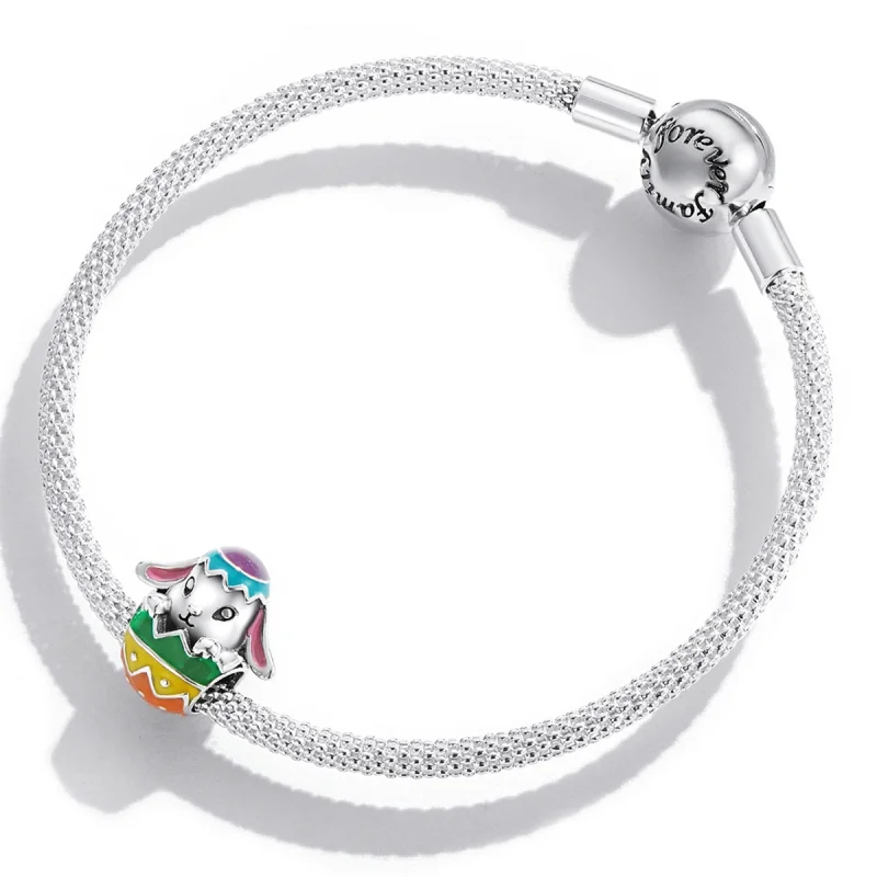 (obrázek pro) Pandora styl Králík Vajíčka Charm - SCC2117 - Zobrazit 3