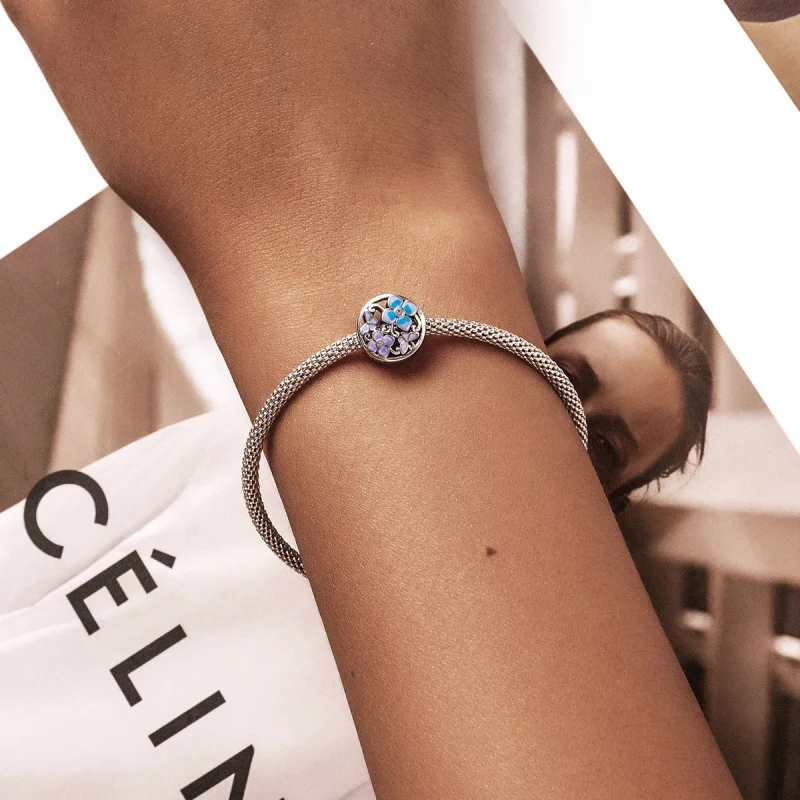 (obrázek pro) Pandora styl květiny a motýli amulet - SCC2061 - Zobrazit 5