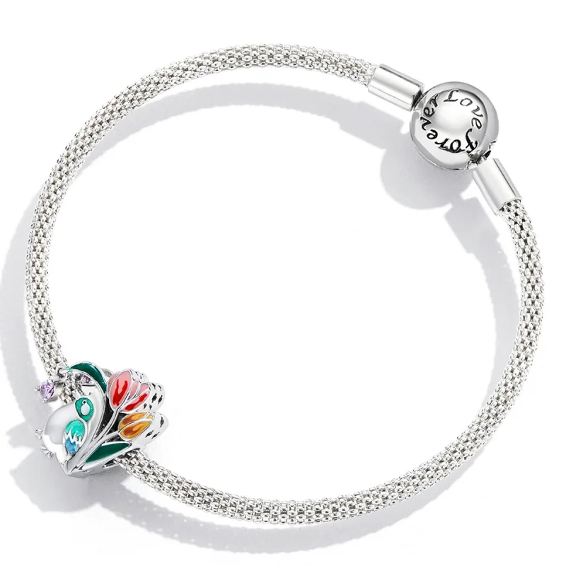 (obrázek pro) Pandora styl Květiny a Ptáci - Rain Charm - SCC2193 - Zobrazit 4