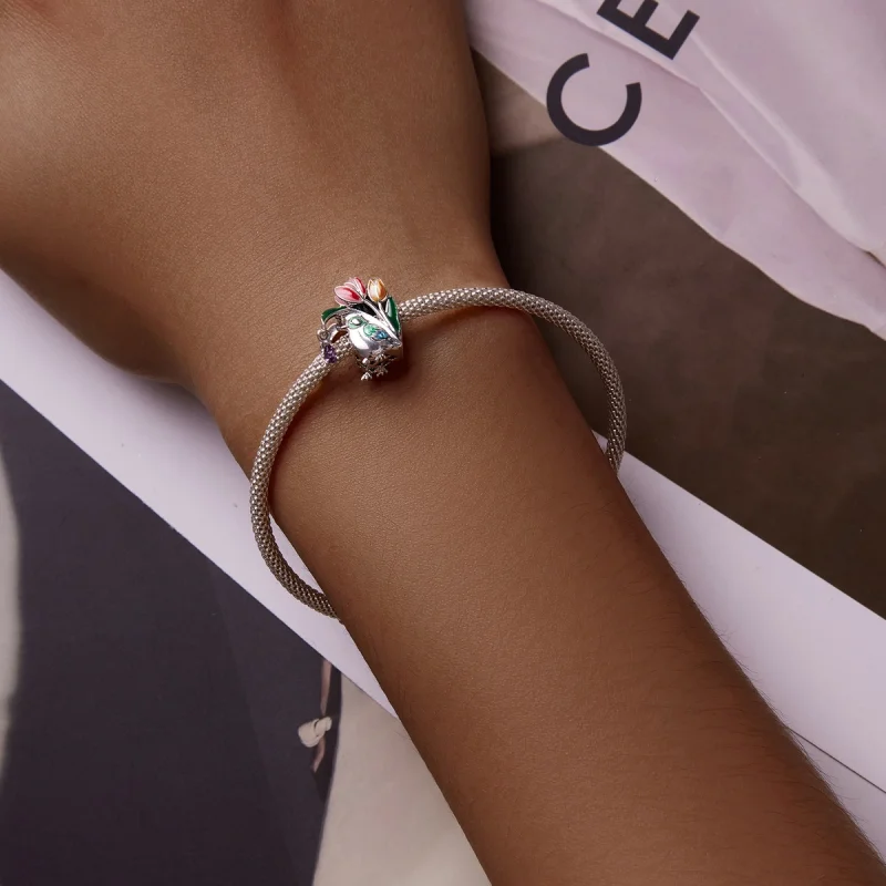 (obrázek pro) Pandora styl Květiny a Ptáci - Rain Charm - SCC2193 - Zobrazit 5