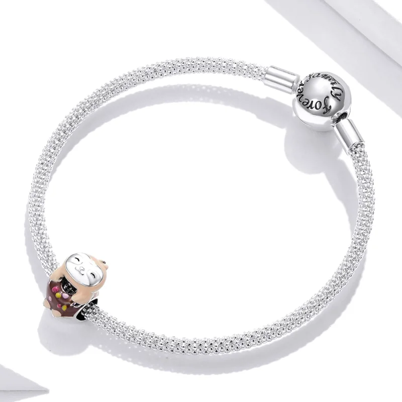 (obrázek pro) Pandora styl Lenochod Donut Charm - SCC1881 - Zobrazit 3