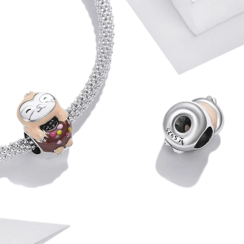 (obrázek pro) Pandora styl Lenochod Donut Charm - SCC1881 - Zobrazit 4