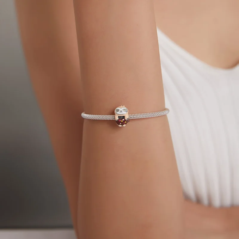 (obrázek pro) Pandora styl Lenochod Donut Charm - SCC1881 - Zobrazit 5