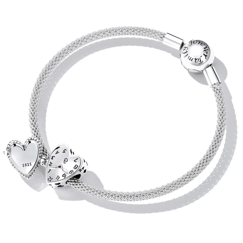 (obrázek pro) Pandora styl Love Clock Charm - SCC2245 - Zobrazit 5