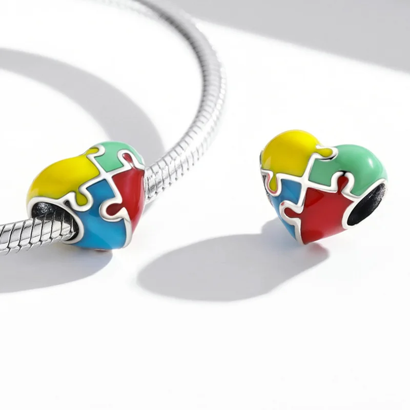 (obrázek pro) Pandora styl Láska Puzzle přívěsek - BSC547 - Zobrazit 4