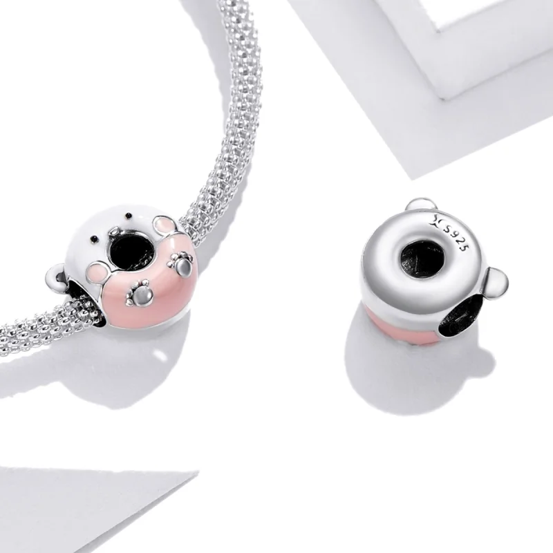 (obrázek pro) Pandora styl Medvěd donuty charm - SCC1876 - Zobrazit 4