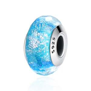 (obrázek pro) Pandora styl Modrý Muránský skleněný korálkový amulet - SCZ054