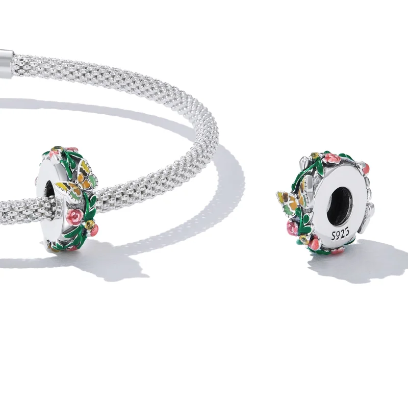 (obrázek pro) Pandora styl Motýl Květinový Mezerník Charm - SCC2251 - Zobrazit 4