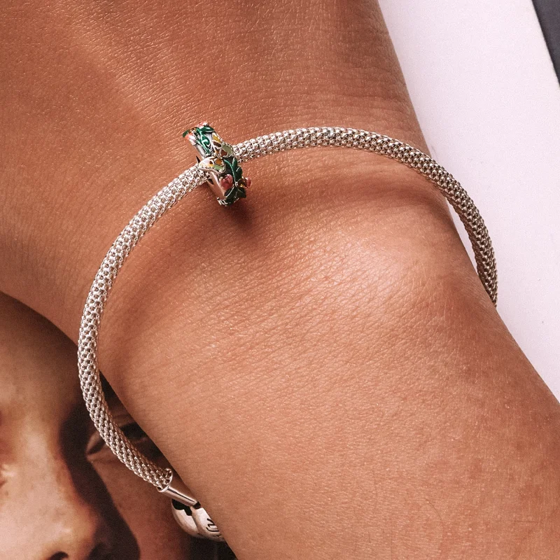 (obrázek pro) Pandora styl Motýl Květinový Mezerník Charm - SCC2251 - Zobrazit 6