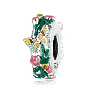 (obrázek pro) Pandora styl Motýl Květinový Mezerník Charm - SCC2251