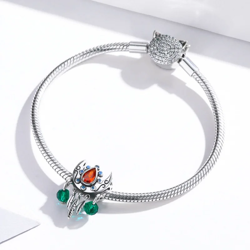 (obrázek pro) Pandora styl Měsíční Křižáček Snů Amulet - BSC452 - Zobrazit 3