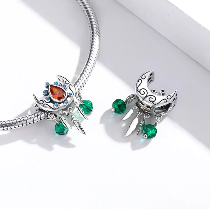 (obrázek pro) Pandora styl Měsíční Křižáček Snů Amulet - BSC452 - Zobrazit 4
