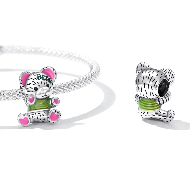 (obrázek pro) Pandora styl Neon Bear Doll Charm - SCC2231 - Zobrazit 4