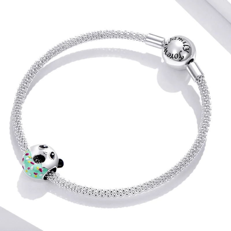 (obrázek pro) Pandora styl Panda donut přívěsek - SCC1875 - Zobrazit 3