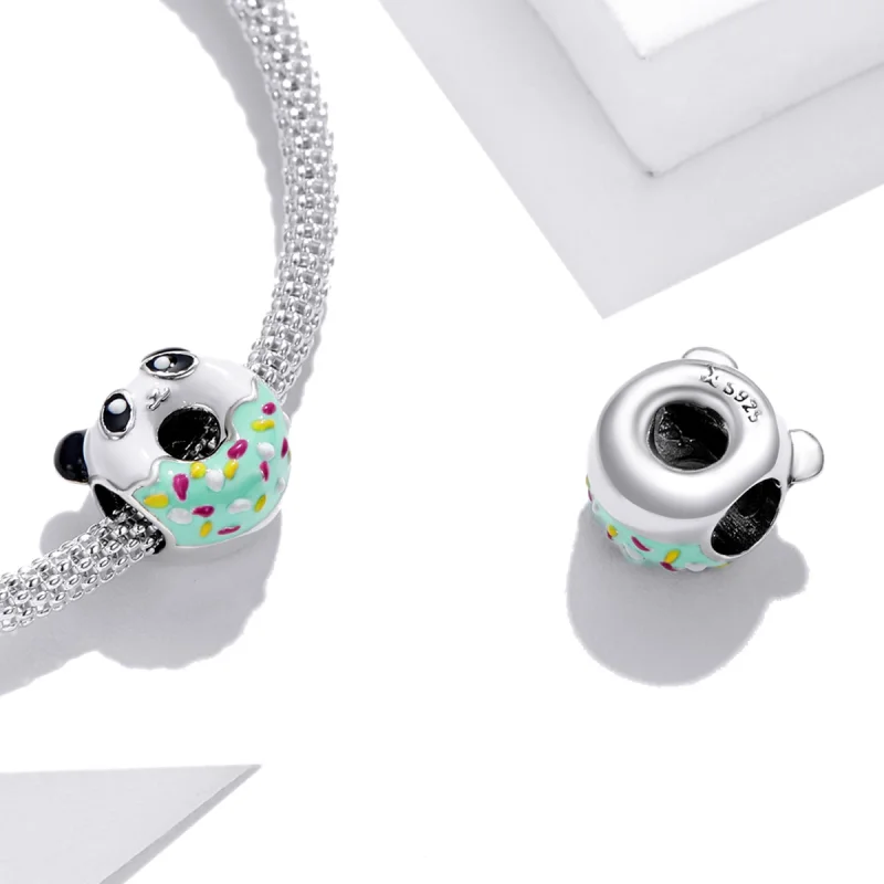 (obrázek pro) Pandora styl Panda donut přívěsek - SCC1875 - Zobrazit 4