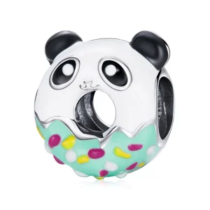 (obrázek pro) Pandora styl Panda donut přívěsek - SCC1875