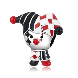 (obrázek pro) Pandora styl Pokerový Klaun Amulet - SCC2237