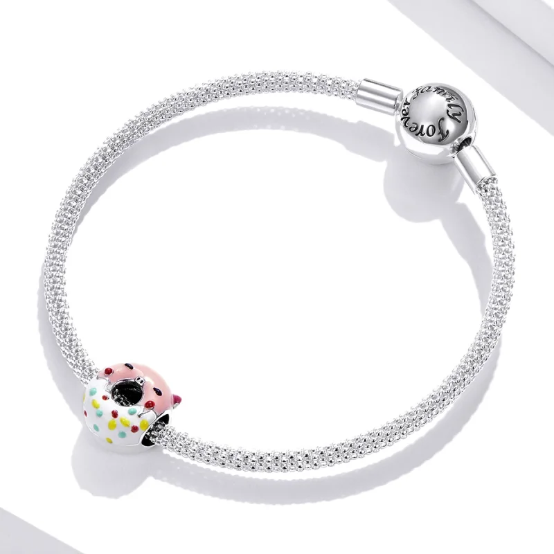 (obrázek pro) Pandora styl Prasátko Koblihy Charm - SCC1879 - Zobrazit 3