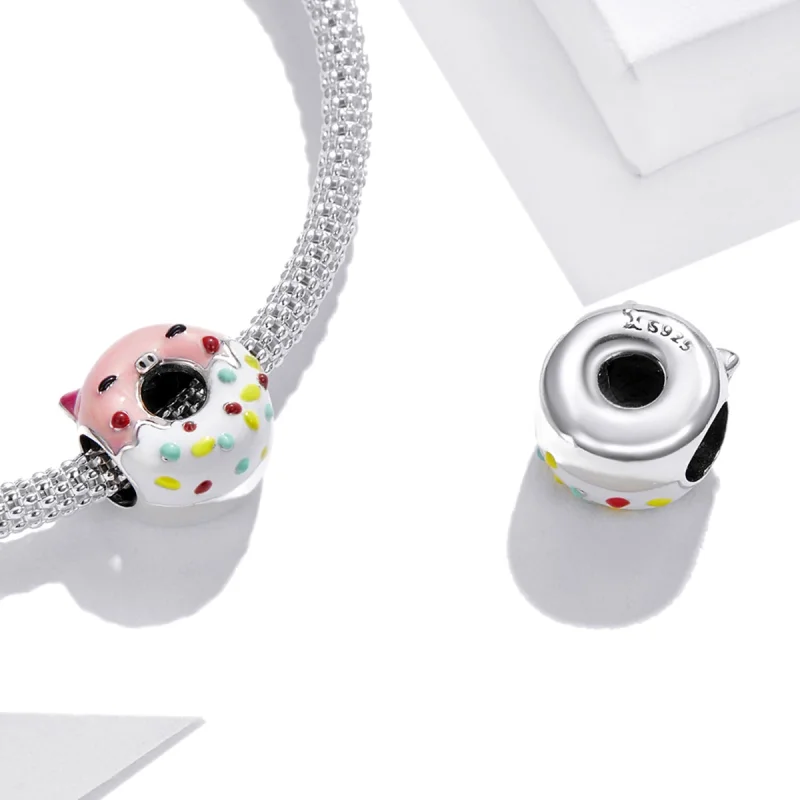 (obrázek pro) Pandora styl Prasátko Koblihy Charm - SCC1879 - Zobrazit 4