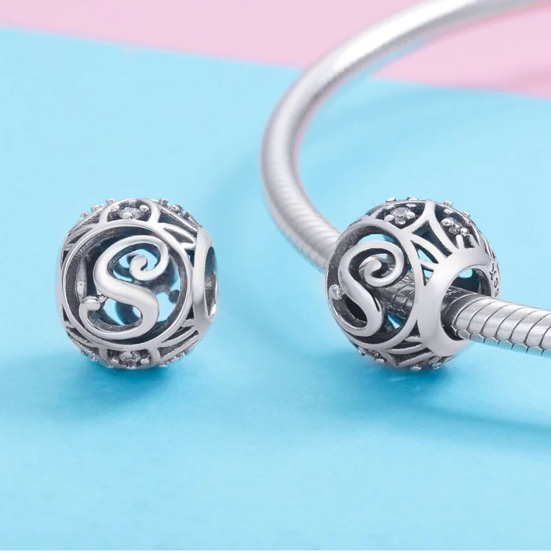 (obrázek pro) Pandora styl písmeno-S přívěsek - SCC738-S - Zobrazit 3