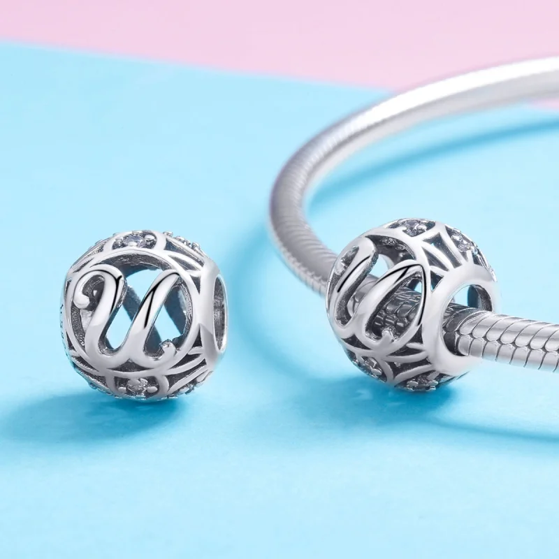 (obrázek pro) Pandora styl Písmeno-U Amulet - SCC738-U - Zobrazit 3