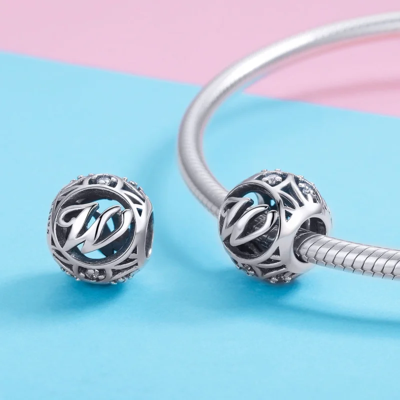 (obrázek pro) Pandora styl písmeno-W přívěsek - SCC738-W - Zobrazit 3
