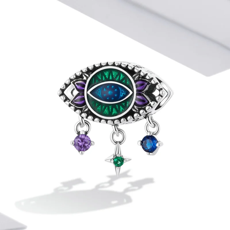 (obrázek pro) Pandora styl retro amulet s ďáblovým okem - SCC2162 - Zobrazit 2