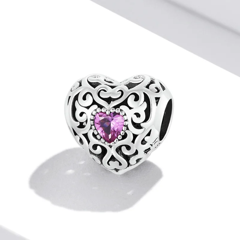 (obrázek pro) Pandora styl Retro vzor Láska amulet - SCC2136 - Zobrazit 2