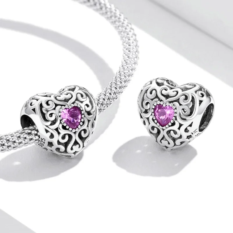 (obrázek pro) Pandora styl Retro vzor Láska amulet - SCC2136 - Zobrazit 4